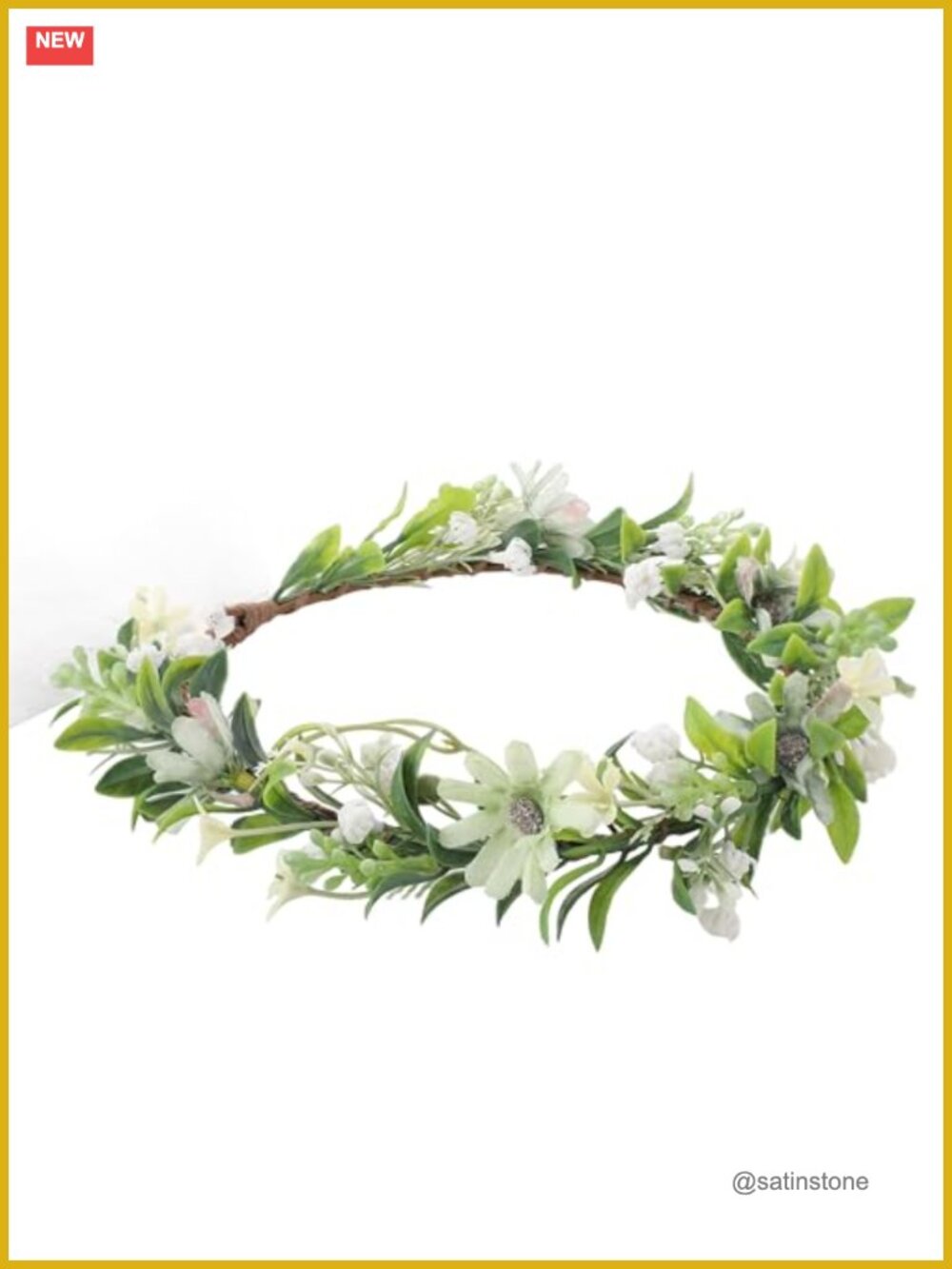 Handmade Fairy Flower Crown Headband Adjustable Ribbon